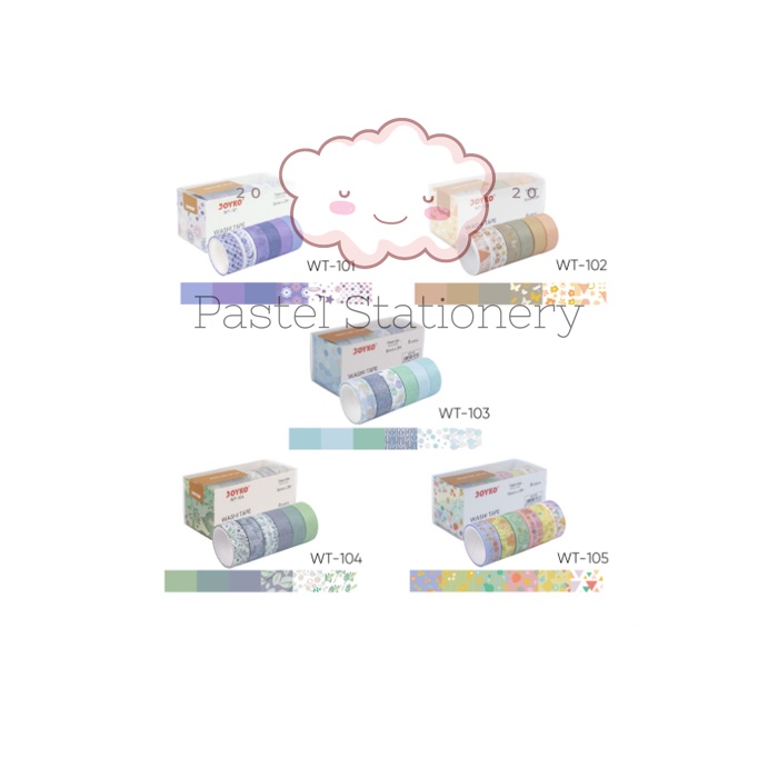 

Washi Tape Set Pita Perekat Selotip Kertas Motif Joyko WT-101 ~ WT-105