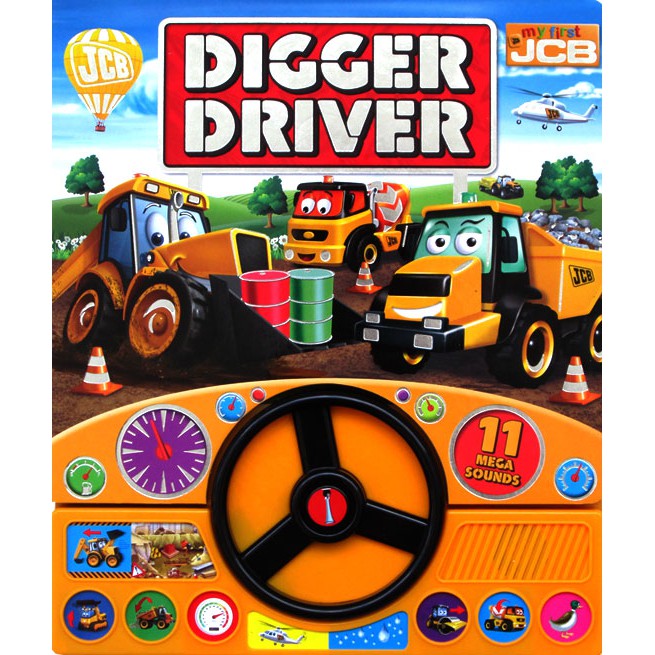 MY FIRST JCB DIGGER DRIVER SOUNDBOOK WITH STEERING WHEEL