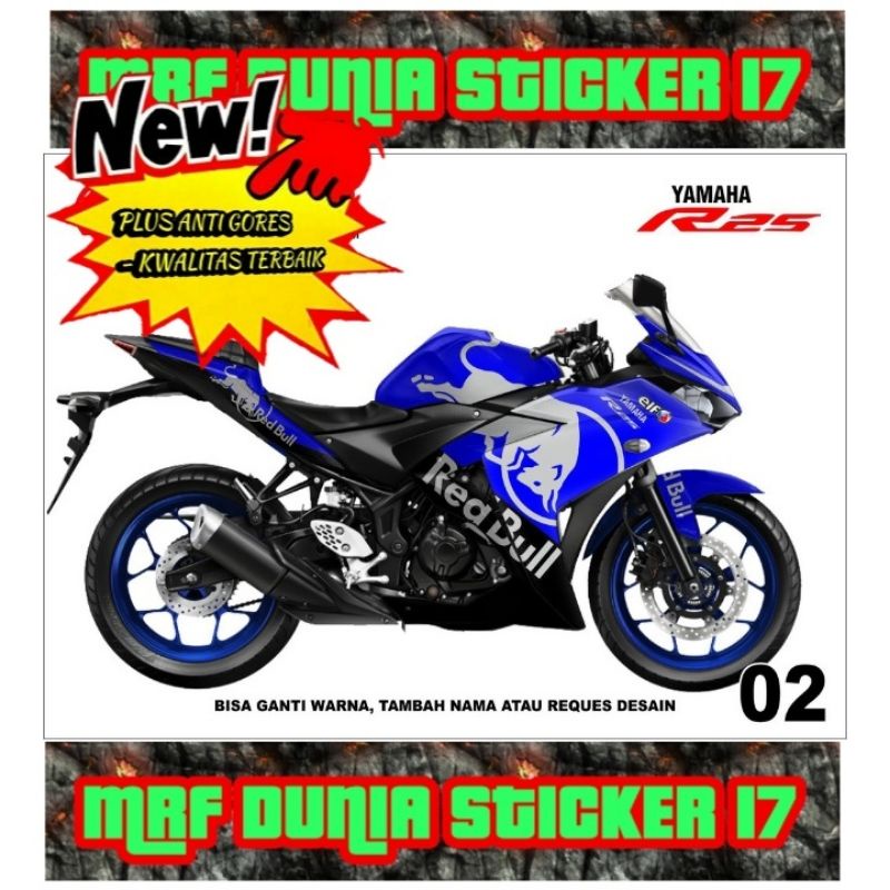 Sticker decal Yamaha R25 Full Body dekal Yamaha R25 Stiker Decal Yamaha R25 Modif 02