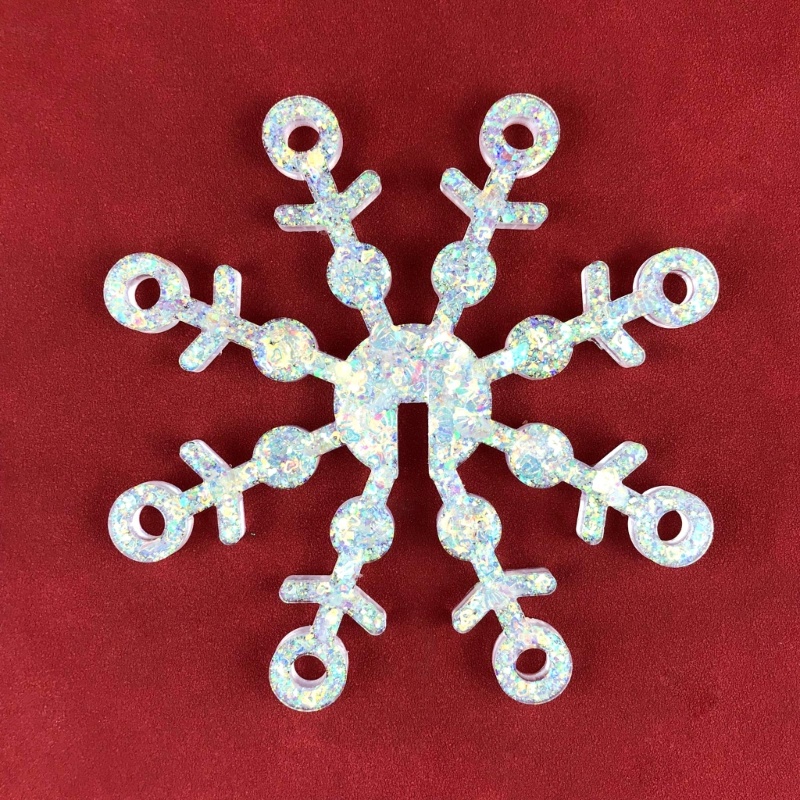 Cetakan Resin Epoksi Bentuk Snowflake Untuk Dekorasi Natal