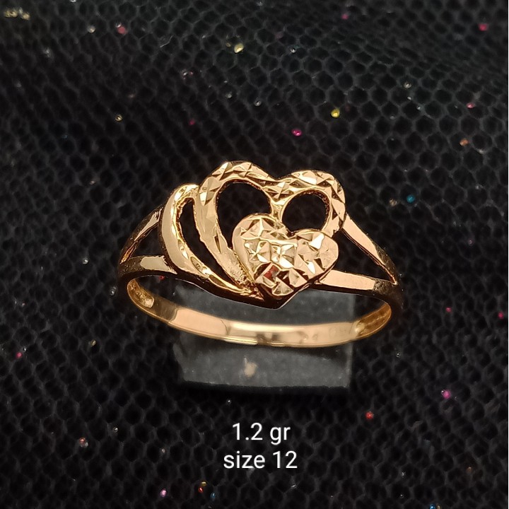 Cincin Emas 17K - 1.2 gr Kadar 750 - 1023