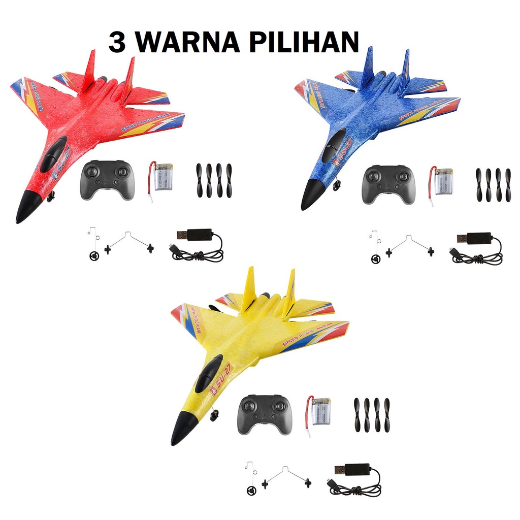 RC PESAWAT JET TEMPUR SUKHOI FOAM FIGHTER SU-27 AIRPLANE REMOTE CONTROL PESAWAT REMOT