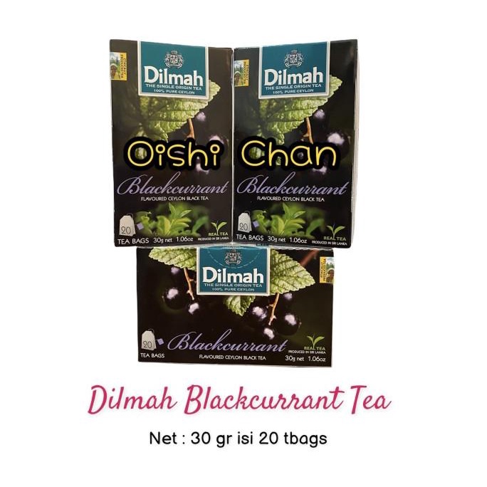 

[ COD ] Dilmah Blackcurrant Tea 20bags - 30gr TERUJI Kode 846