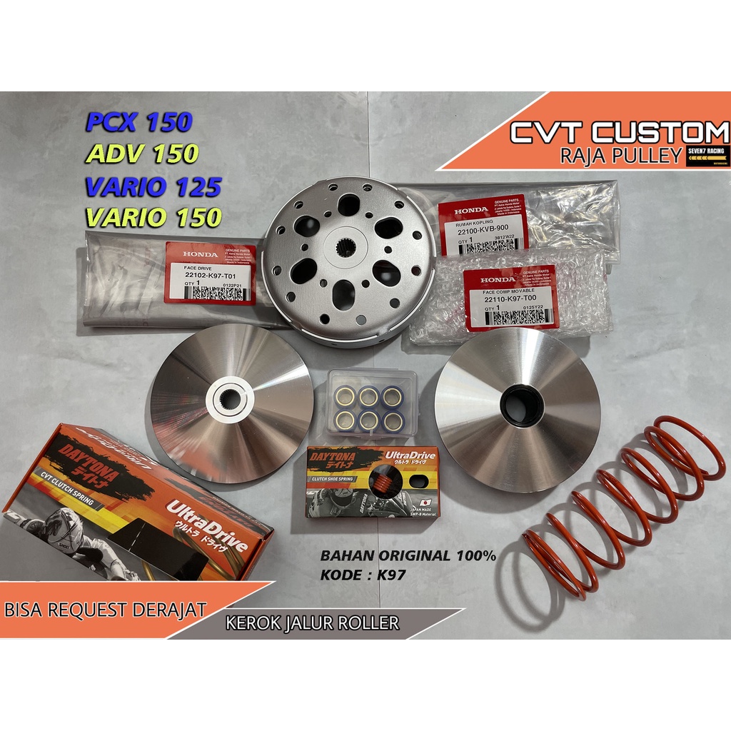 FULL Upgrade CVT PCX 150 ADV 150 BIG PULLEY VARIO 150 VARIO 125 Pulley Racing PCX MANGKOK Kampas gan