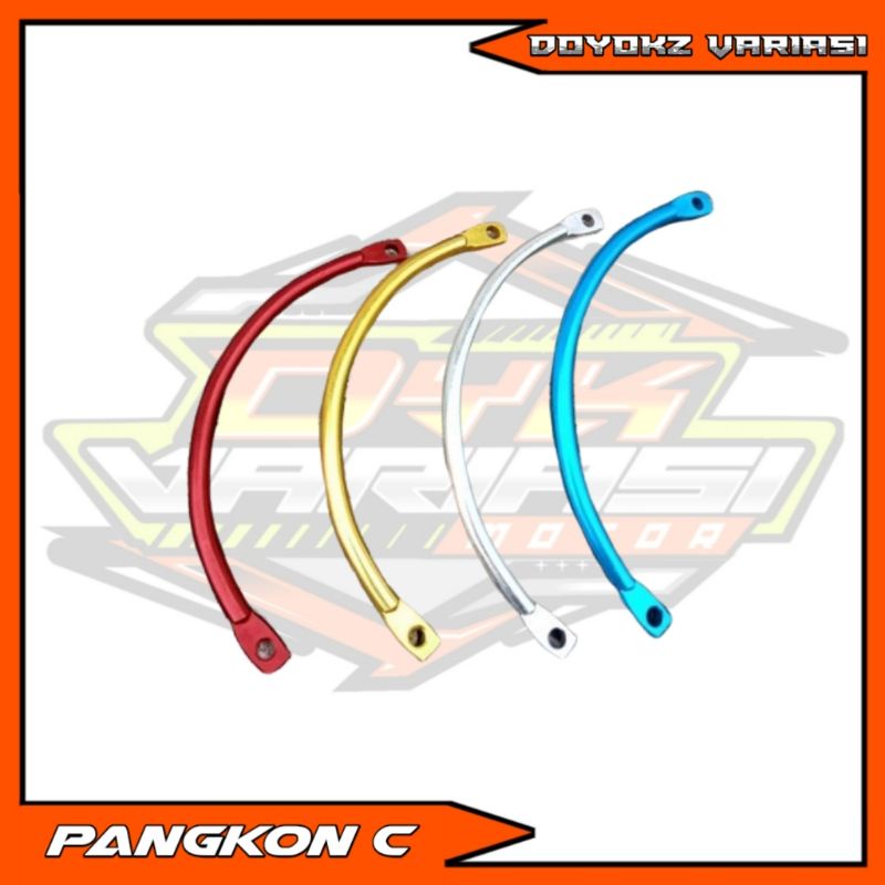 Breket pangkon knalpot C racing alumunium pnp CB GL MP TIGER