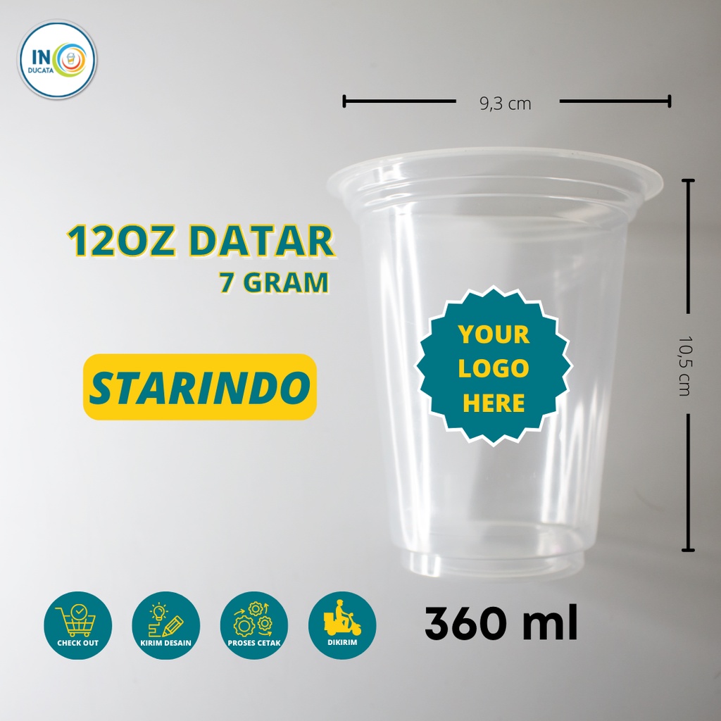 Jual Sablon Cup 12oz 7 Gram Merk Starindo Datar And Oval Gratis Design 3 Sisi 1 Warna 1001