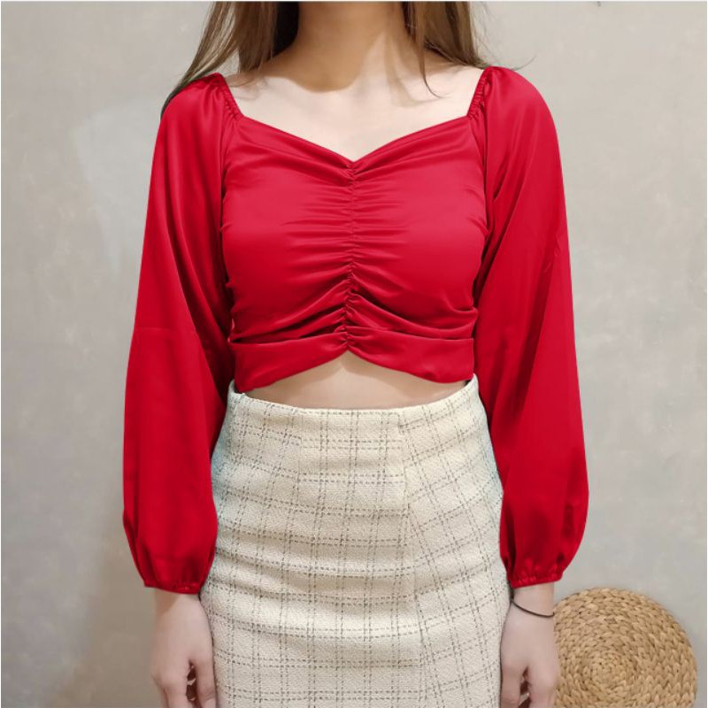 BLOUSE SABRI WILONA /REALPICT/ATASAN TRENDY KOREA-HS