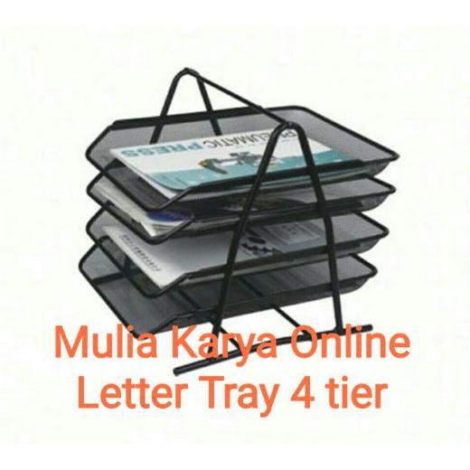 

[[COD]] Rak Surat 4 Susun Jaring Besi / Paper Tray / Letter Tray STOK TERBATAS Kode 299