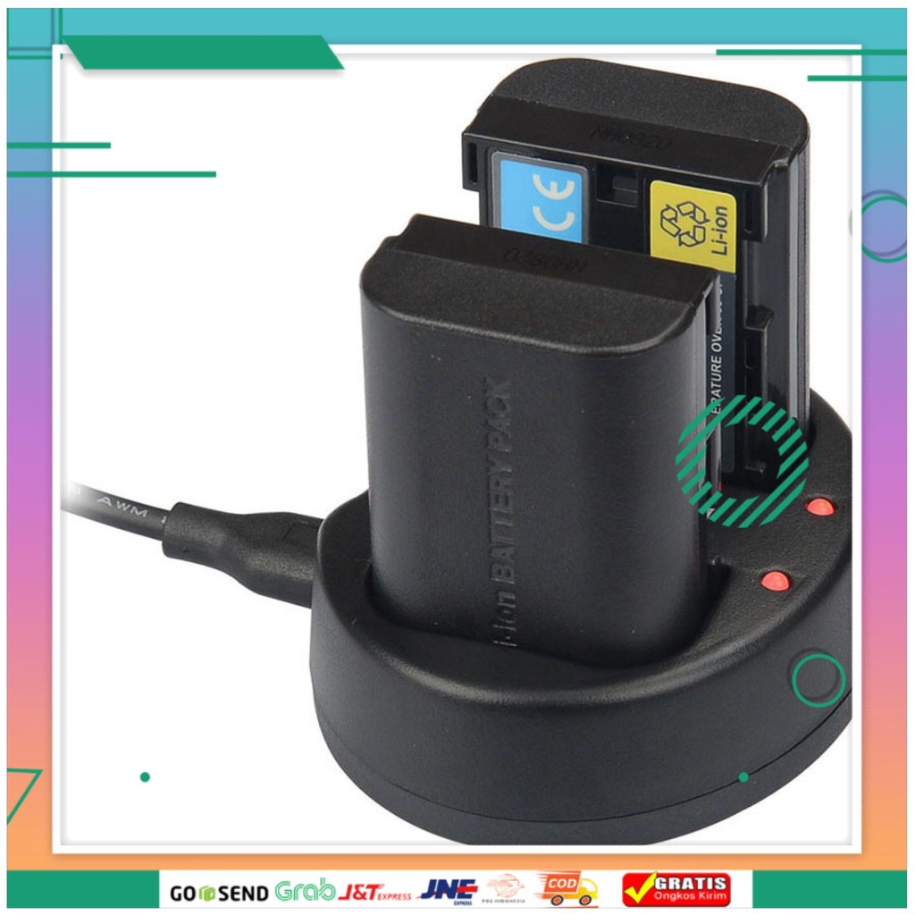 (BISA COD) FTIHSHP Charger Baterai 2 Slot Canon 5D2 5D3 70D 60D 6D 7D 7D2 - LP-E6