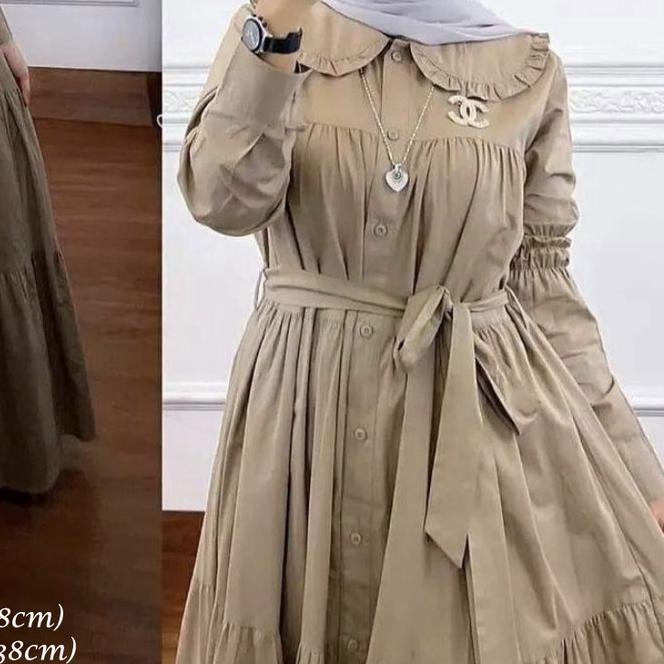 ♜ Gamis Syari Jumbo Ukuran L XL Set Murah Busui Polos Maxi Dress Gamis Pesta Terbaru ABA Agen Baju H