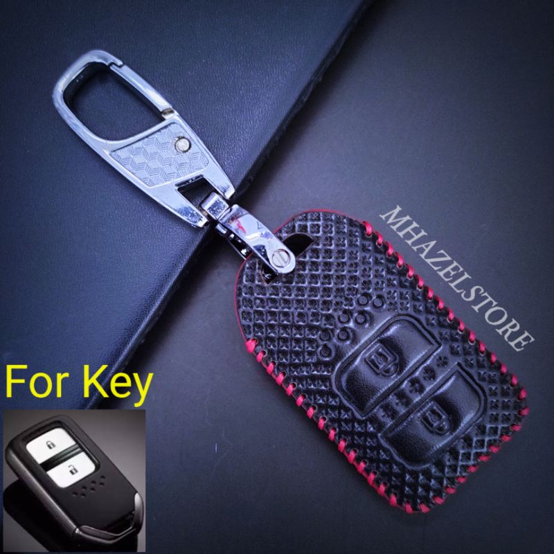 Gantungan kunci Mobil Sarung kulit Remote Keyless Honda Jazz HRV CRV 2 tombol