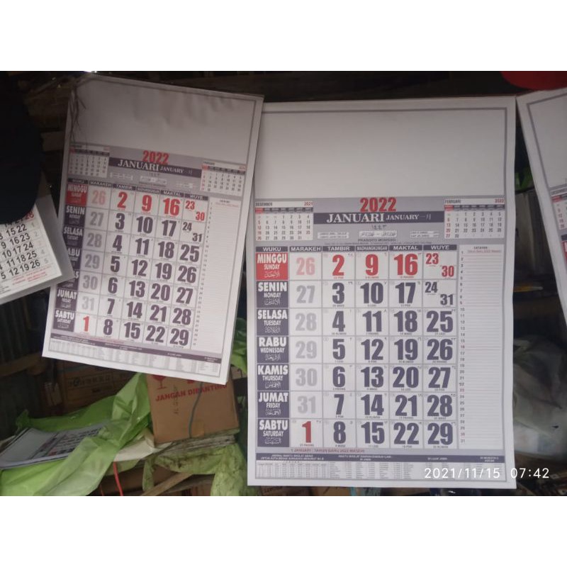 [PROMO] KALENDER 2022 JUMBO/ KALENDER DINDING WUKU JUMBO MURAH 45cm x 65cm