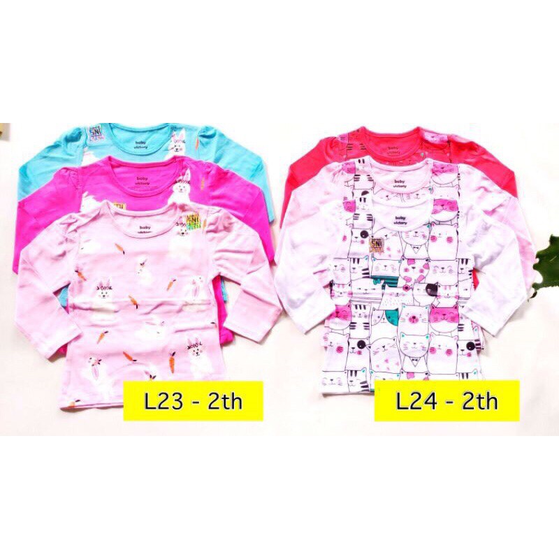 KAOS BABY VICTORY GIRL LENGAN PANJANG ECER BISA PILIH MOTIF