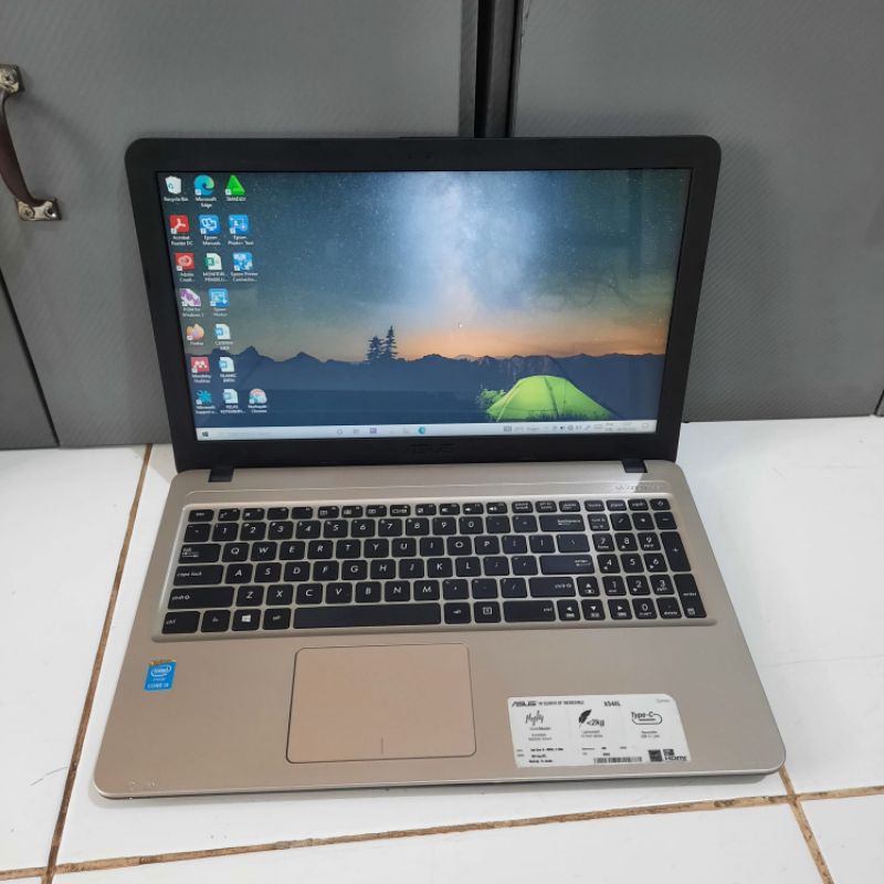 Laptop X541Sa Celeron N3060 Ram 4GB HDD 500GB Layar 15 inch windows 10 Siap pakai mulus