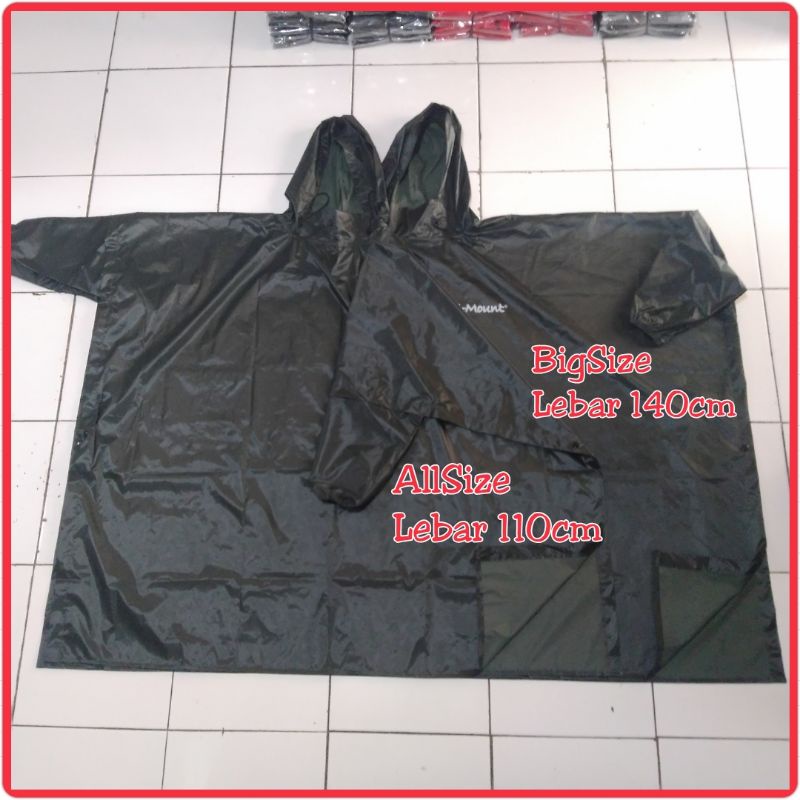 Jas Hujan PONCO Lengan Tangan allsize Big Size Raincoat kelelawar X-Mount