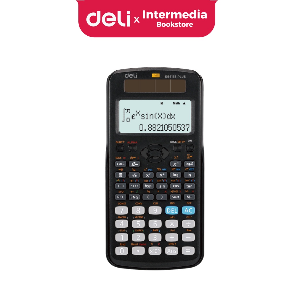 

Deli WD991ES Kalkulator Saintifik Scientific Calculator 417 Function 170 80 20mm 500g