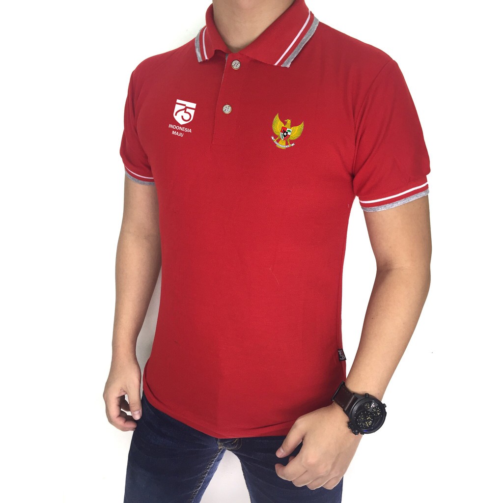 Jual Polo Shirt Garuda Indonesia Maju Kaos Polo Pria Shopee Indonesia