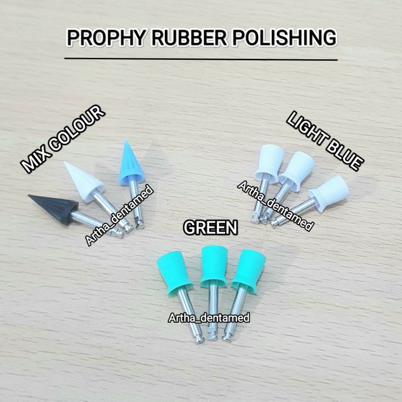 Dental Prophy Rubber Polisher Polishing Karet / Bur poles gigi karet cup 1 pcs