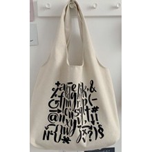NEW Totebag Vintage Populer Tas Tote BIG-Tulisan