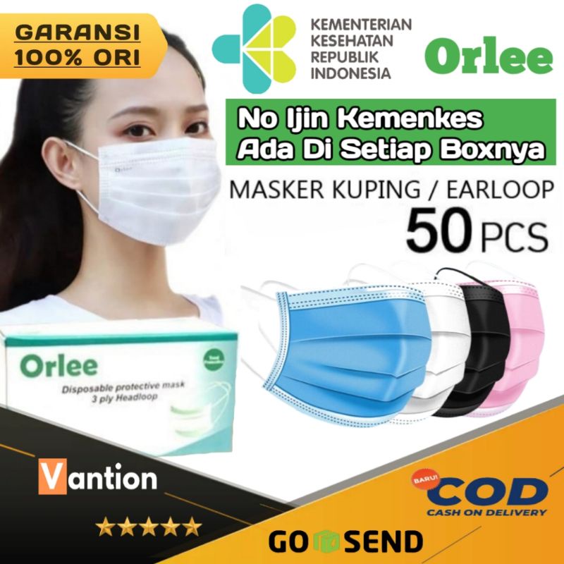 Jual Masker Mulut Premium Warna Warni Putih Kesehatan Medis Earlop 3ply ...