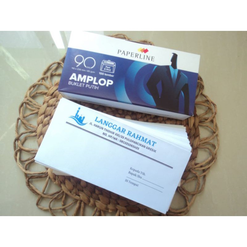 

[100 Pcs] Amplop paperline custom 90pps