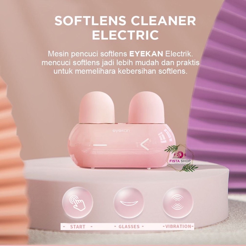 EYEKAN STEAMER SOFTLENS AUTOMATIS USB &amp; BATTERAI RABBIT CLEANING ULTRASONIC VIBRATION