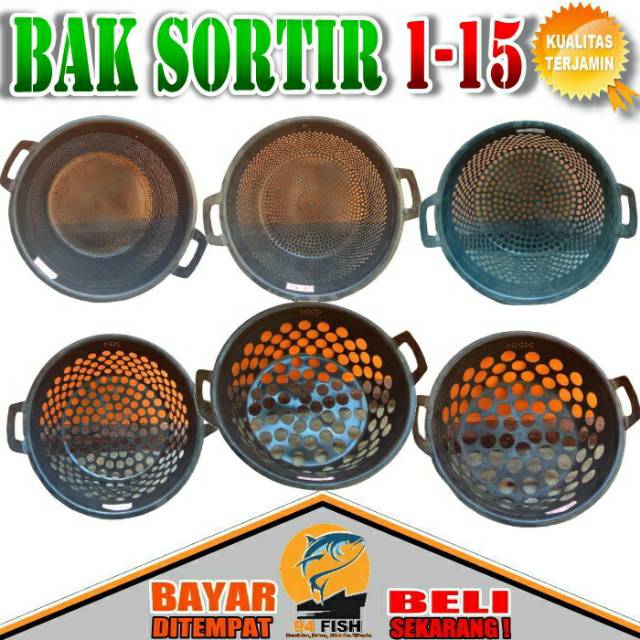 BAK SORTIR IKAN LELE EMBER SORTIR LELE 1 SET (UKURAN 1-15)