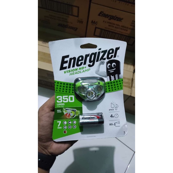 SENTER KEPALA HEADLAMP ENERGIZER VISION HD 350 LUMENS - Warna Hijau muda  - MS