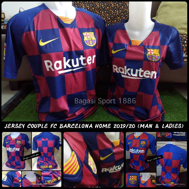 Jersey Baju  Bola  Kit  FCB Barcelona Barca Couple Pasangan 