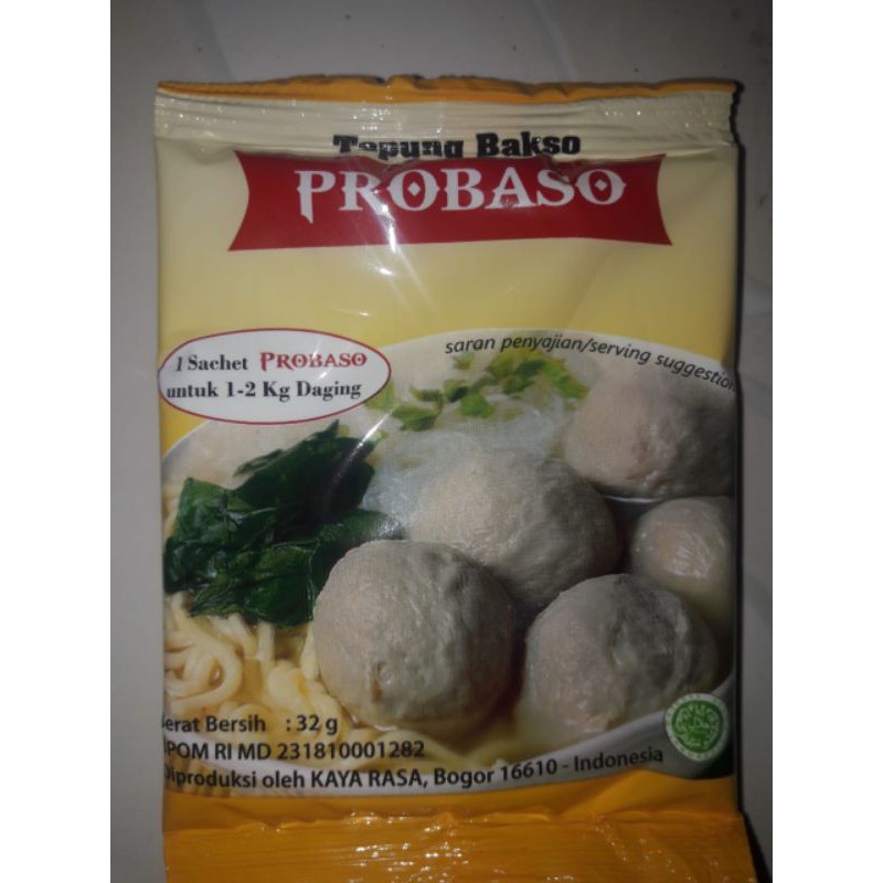 

Probaso tepung baso/ tepung pengenyal baso 32gr (paket 5 bungkus)