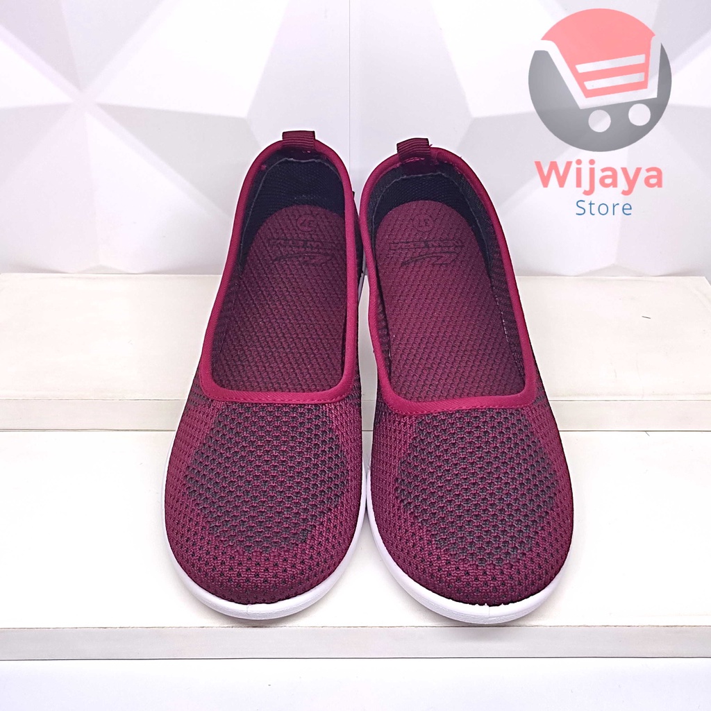 Sepatu Slip On Rajut Wanita New Era Berries Model Flat Ballerina yang Nyaman dan Modis