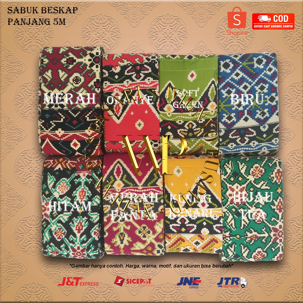 SABUK BESKAP MOTIF BATIK PANJANG 4,5M