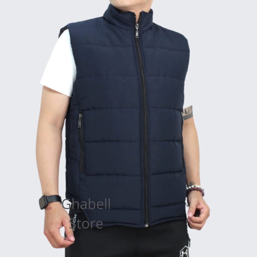 Jaket Rompi Pria keren Rompi Vest Motor Anti Angin Bahan Parasut