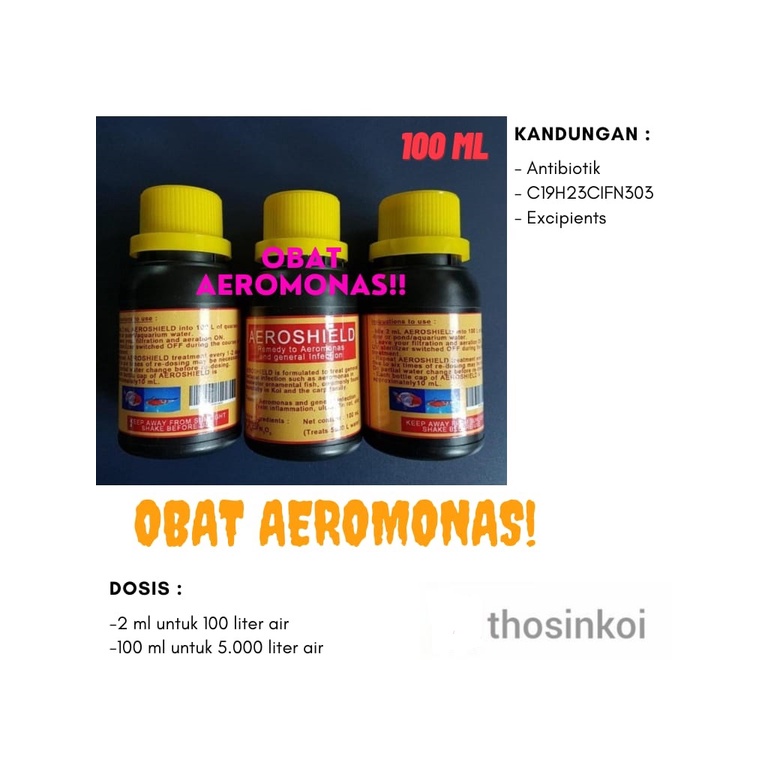 Jual Obat Aeromonas Aeroshield Dan Infeksi Bakteri Ikan Koi Hias Shopee Indonesia