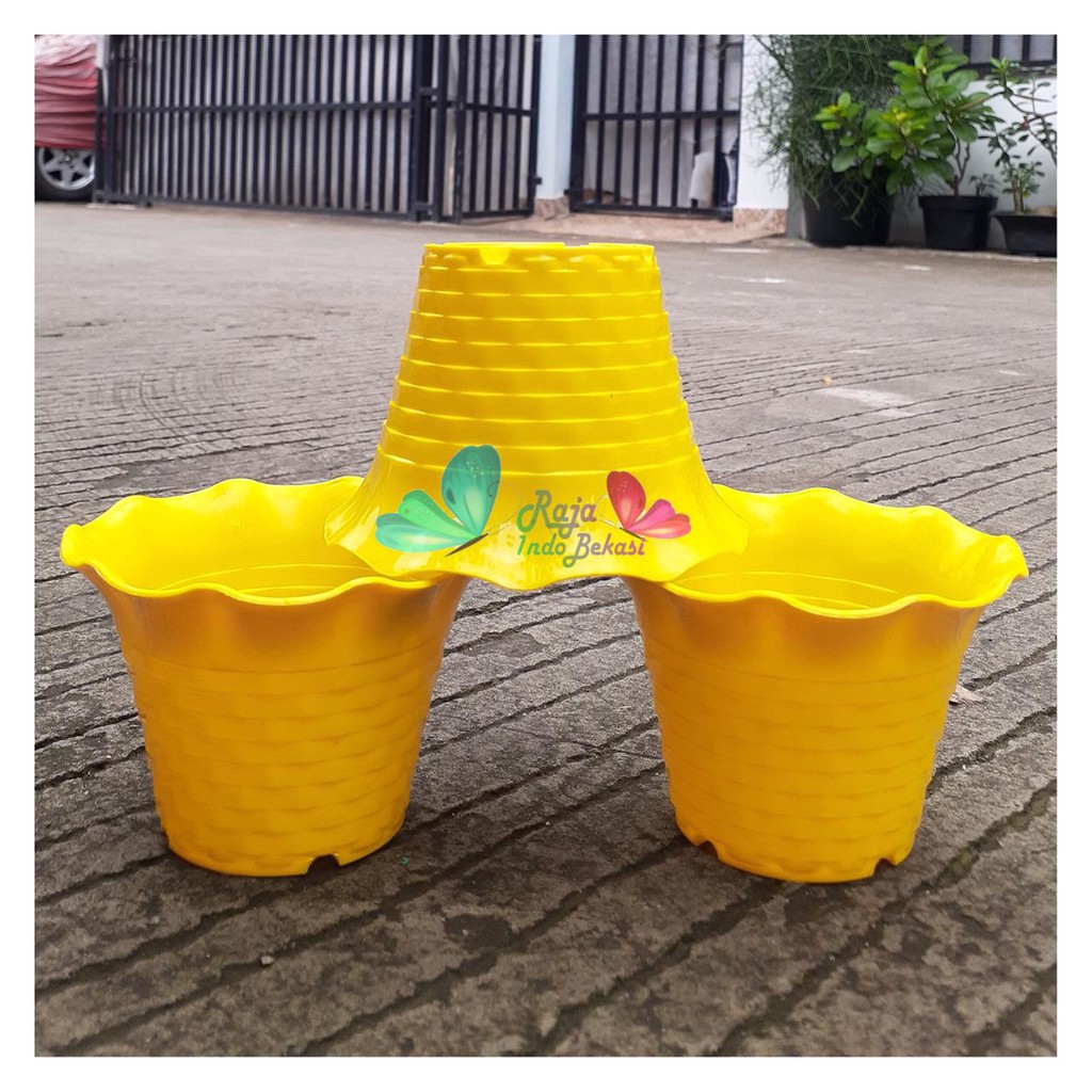 Pot Sun Flower Mdn 10 Cm Motif Bata Pot Bunga Sunflower Warna Warni - Pot Kaktus cactus Mini Lucu