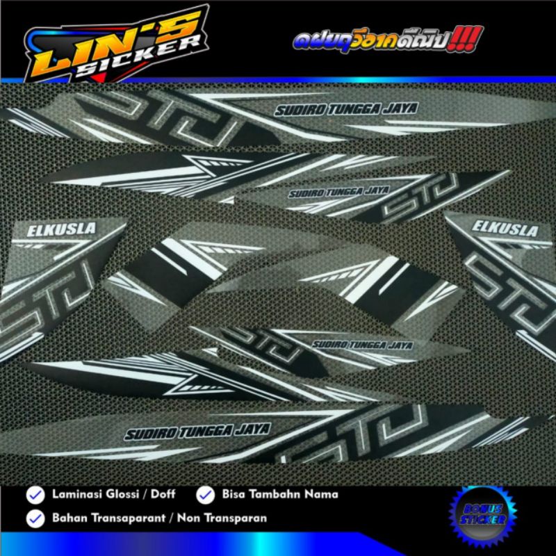 STRIPING VARIO 110 LED ATAU VARIO 110 LAMA TRANSPARAN CUSTOM LIVERY BUS STJ CUSTOM