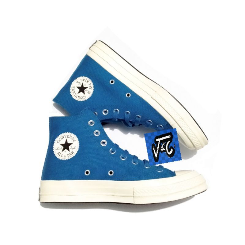 Sepatu Converse Chuck 70 70s Clean Canvas Hi Cape Blue Murah