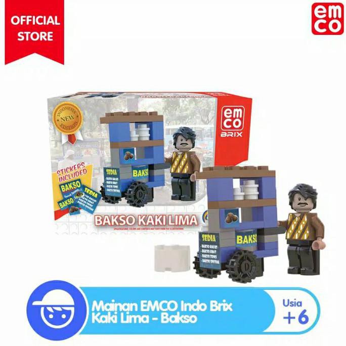 Produk Unggulan] Lego Brix Emco Kaki Lima Indonesia Series - Bakso