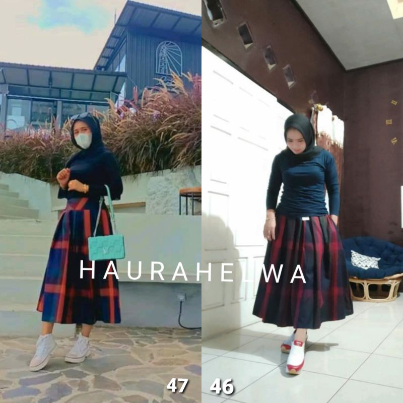 ROK FLANEL IMPORT MIDI 7/8 TARTAN HAURAHELWA-6