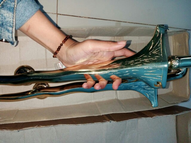 Handel Pintu Rumah Model Keris Lekuk Panjang 50cm