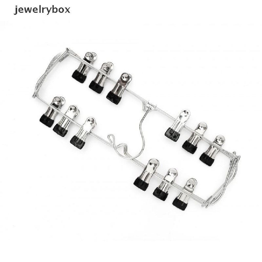 (jewelrybox) Gantungan Celana Pendek / Rok 6 Tingkat Bahan Metal Anti Slip