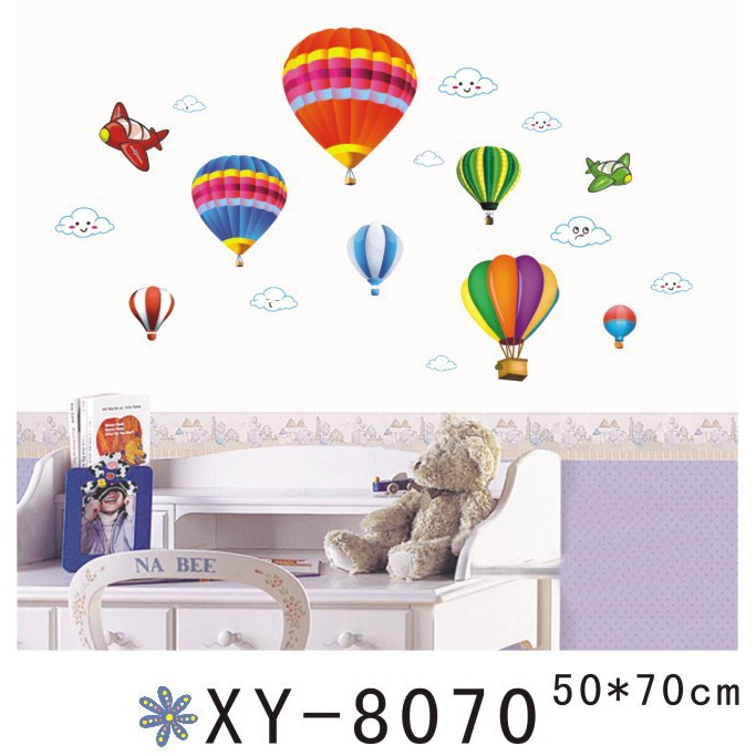 RELIZA WALL STICKER BALON UDARA ANAK AWAN KIDS ANGKASA LANGIT STIKER DINDING XY8070