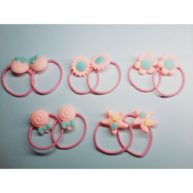 IKAT RAMBUT ANAK KOREA KARAKTER 3D LUCU / KARET RAMBUT ANAK