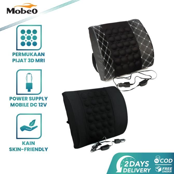 Mobeo Bantal Pijat Elektrik Getaran Sandaran Punggung Mobil