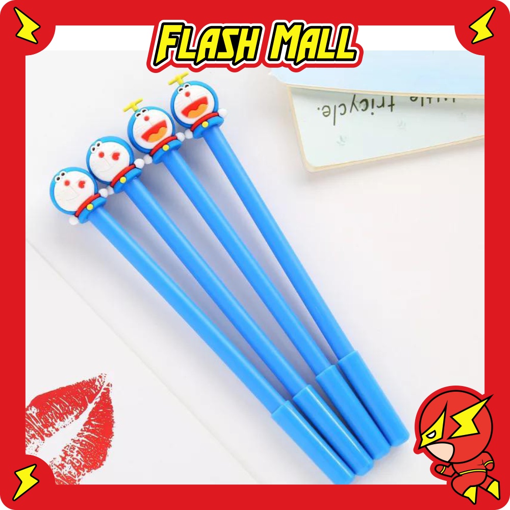 

FLASHmall R078 Pena Karakter Doraemon Lucu Kepala Pen Pulpen Ballpoint Anak Hitam Sekolah Bolpen