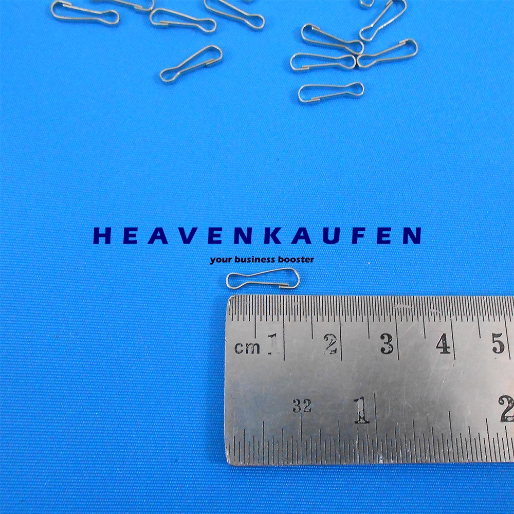 Kait Pengait Pramuka Super Kecil Panjang 1,3 cm Lebar Lubang 2,5 mm Nikel Silver Per Pack isi 50 Pcs