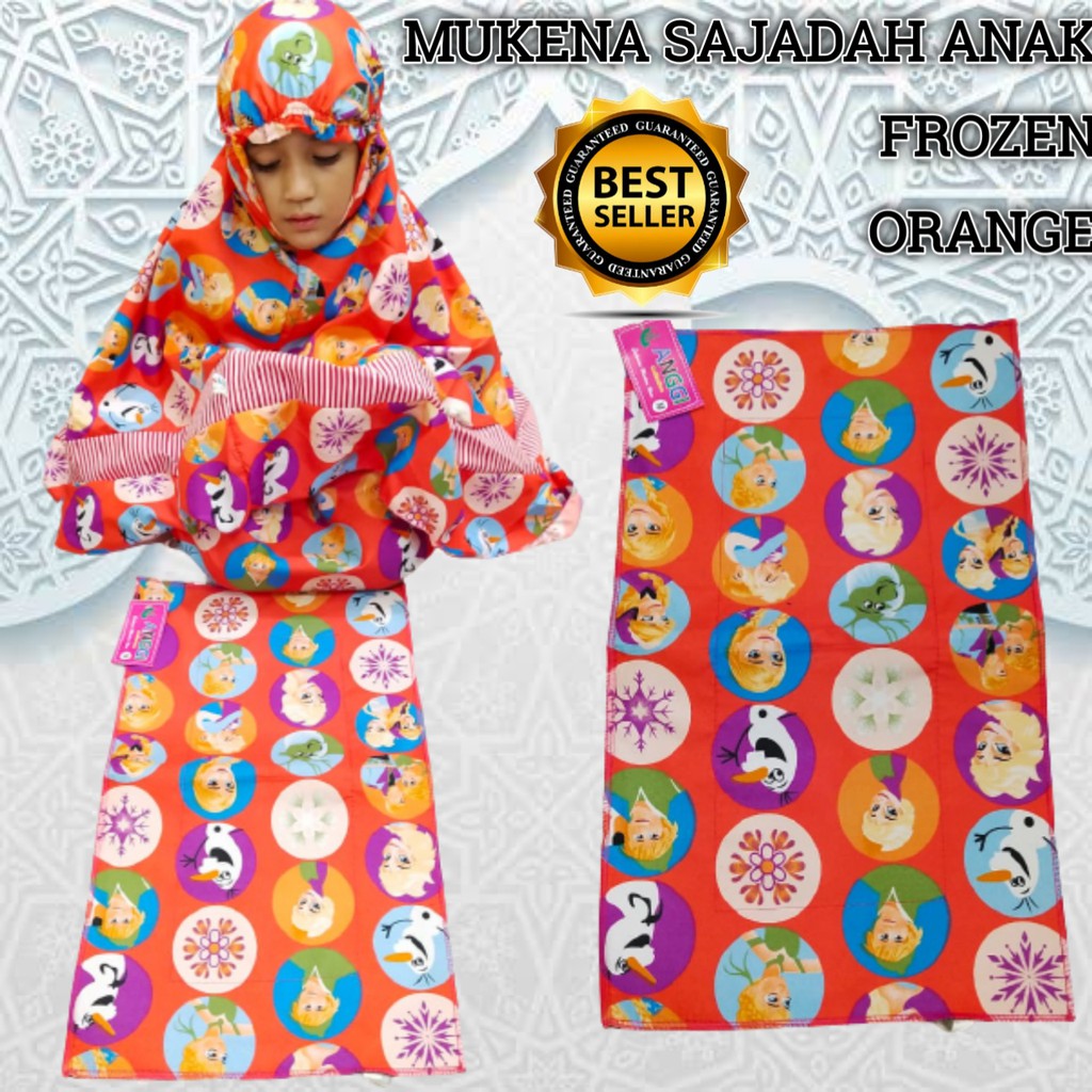 Mukena Anak Frozen Super/Tas bahan katun/ bahan berkualitas dan bisa bayar ditempat/COD