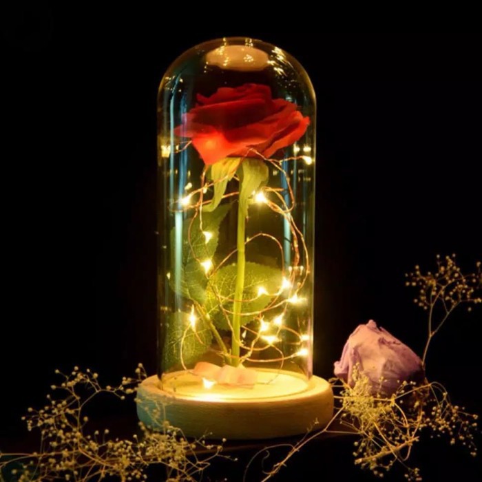  COD Mawar  LED  Lampu  Mawar  LED  KUBAH KACA MAWAR  