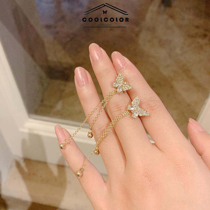 COD❤️anting kupu kupu panjang Earrings emas S925 anti karat Anting Rumbai Dewasa Gaya Korea Untuk Wanita Fashion Murah