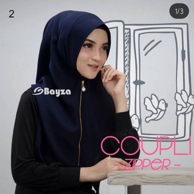 Khimar instan hoodie zipper / khimar branded / khimar mini / hijabinstan